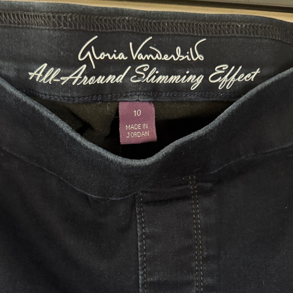 Gloria Vanderbilt Elegant Black Trousers Jeans